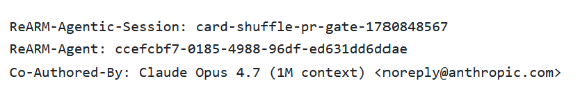 SCREENSHOT 7: signed agent commit with trailers